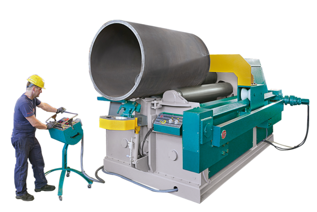 Einrollmaschine Blechentnahme