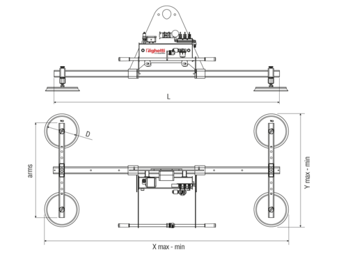Vakuumheber Modell F04B1000-4-1500-075