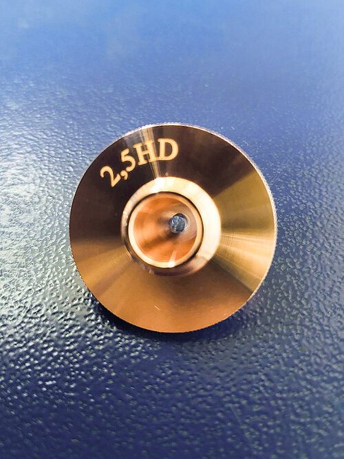 Laser Düse 2,5 mm DE HP1.5" aussen konisch