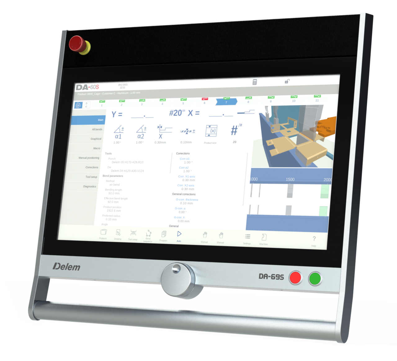 Steuerung der hydraulischen CNC-Abkantmaschine PRCN aus der industrie-Baureihe
